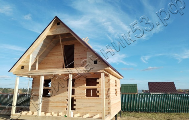 1 Брусовой дом  К-4, 6х6м, 63М², Московская область, Клинский район, КП Аквамарин (3)